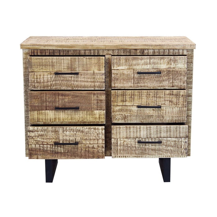 MOBILE BERTRAM IN LEGNO NATURALE CON 6 CASSETTI 100 X 45 X H83 CM