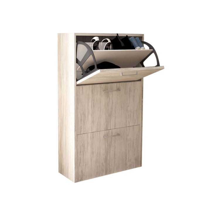 SCARPIERA MOLLY 3 ANTE A RIBALTA PINO CHIARO 59 X 25 X H105 CM