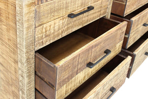 MOBILE BERTRAM IN LEGNO NATURALE CON 6 CASSETTI 100 X 45 X H83 CM