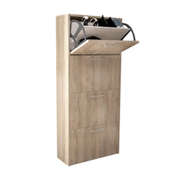 SCARPIERA MOLLY 4 ANTE A RIBALTA OLMO CHIARO 59 X 25 X H140 CM