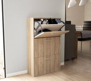 SCARPIERA MOLLY 3 ANTE A RIBALTA OLMO CHIARO 59 X 25 X H105 CM