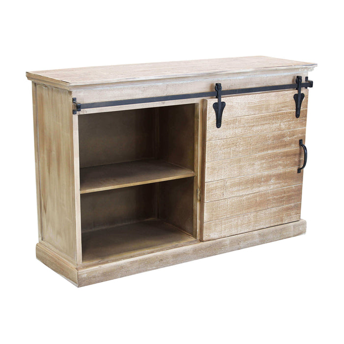 MOBILE COLUM IN LEGNO NATURALE CON ANTA E 4 CASSETTI 124 X 43 X H81,5 CM