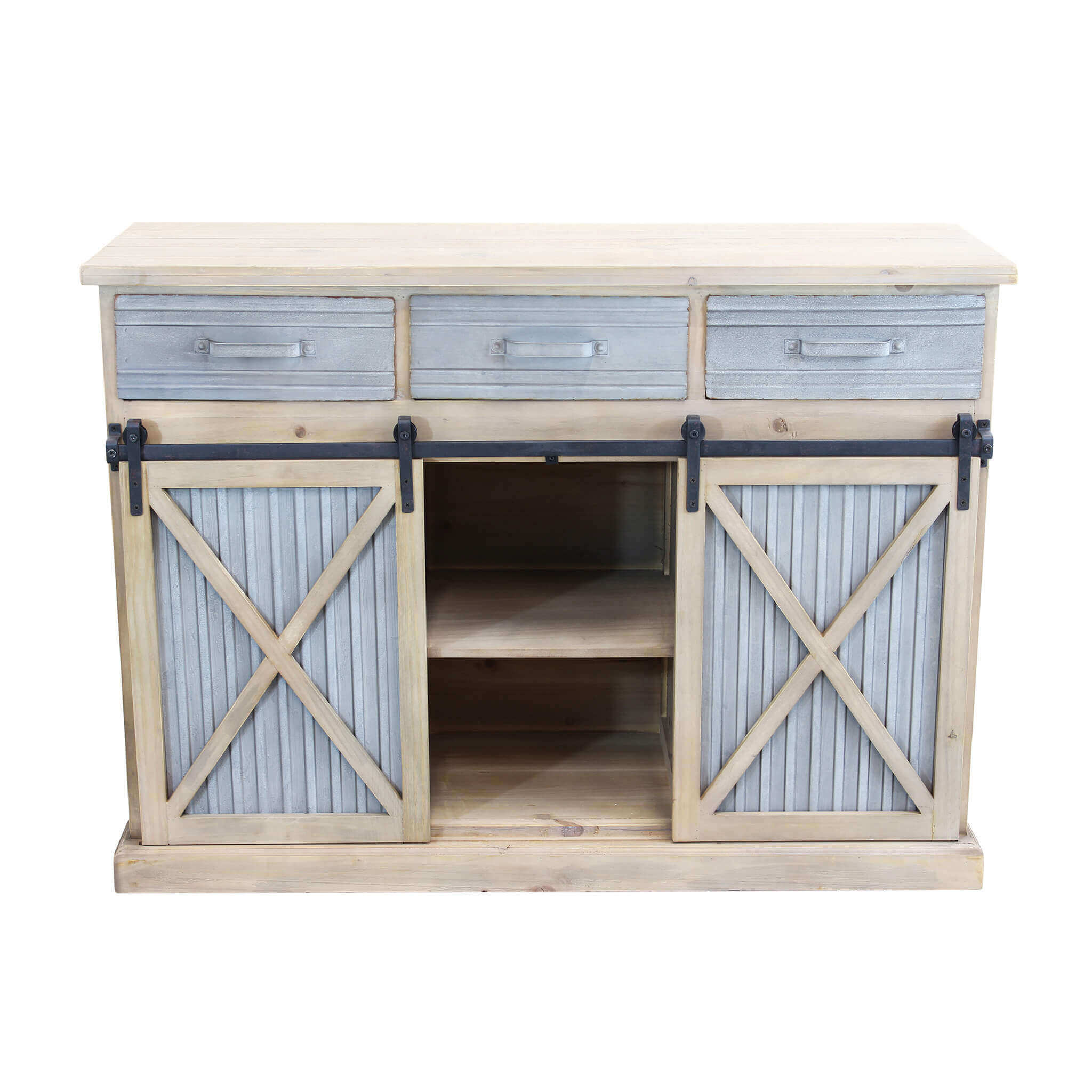 DOLPH MOBILE 3 CASSETTI IN LATTA E ANTE A SCORRIMENTO 113X39,5X81 CM BICOLOR