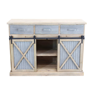 DOLPH MOBILE 3 CASSETTI IN LATTA E ANTE A SCORRIMENTO 113X39,5X81 CM BICOLOR