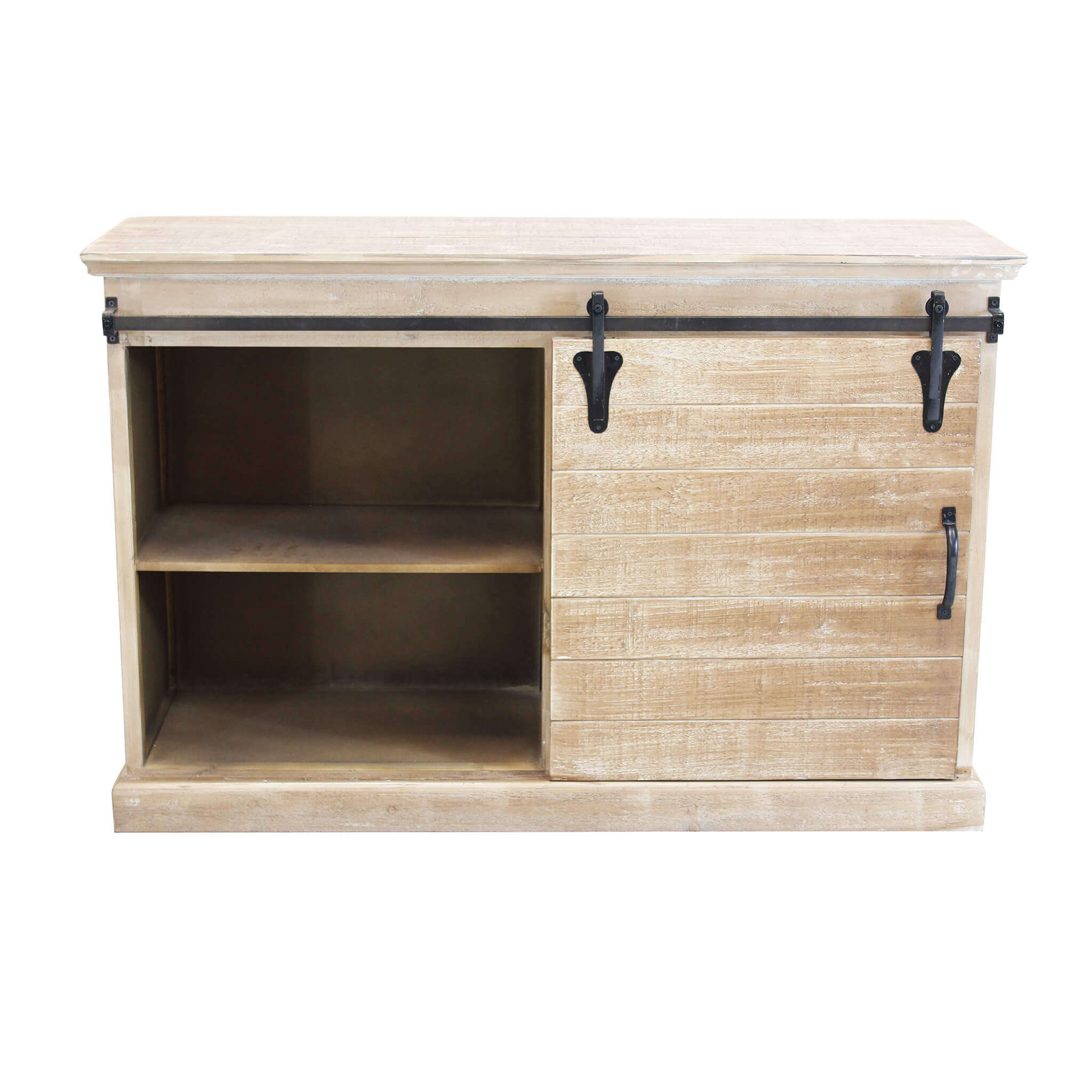 MOBILE COLUM IN LEGNO NATURALE CON ANTA E 4 CASSETTI 124 X 43 X H81,5 CM