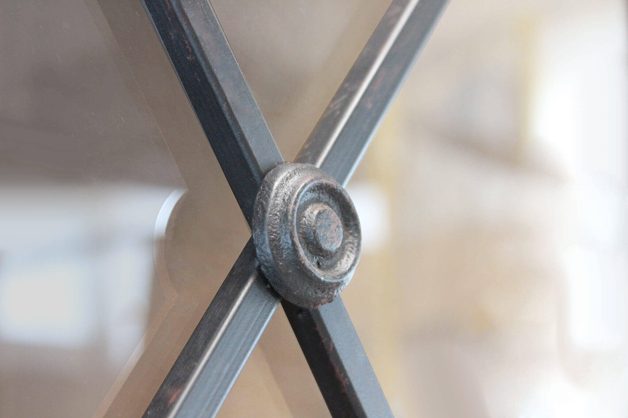 CELESTINE VETRINA IN LEGNO NATURALE CON VETRO A 2 RIPIANI 53X46X183,5 CM