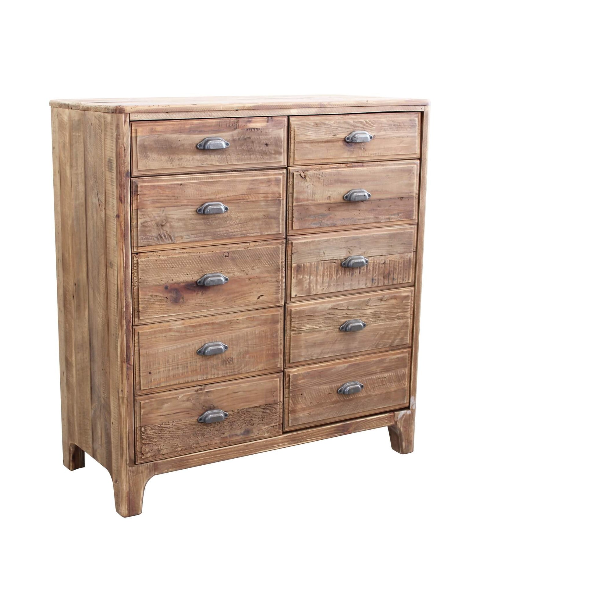 MOBILE DWIGHT CASSETTIERA IN LEGNO NATURALE 105 X 48 X H113 CM