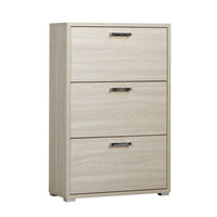 SCARPIERA 3 ANTE A RIBALTA IN COLORE LEGNO DI OLMO 75,3 X 33 X H115,7CM