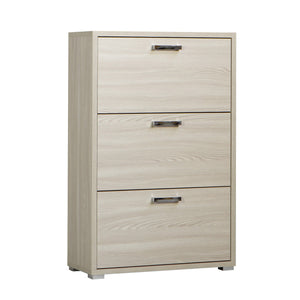 SCARPIERA 3 ANTE A RIBALTA IN COLORE LEGNO DI OLMO 75,3 X 33 X H115,7CM