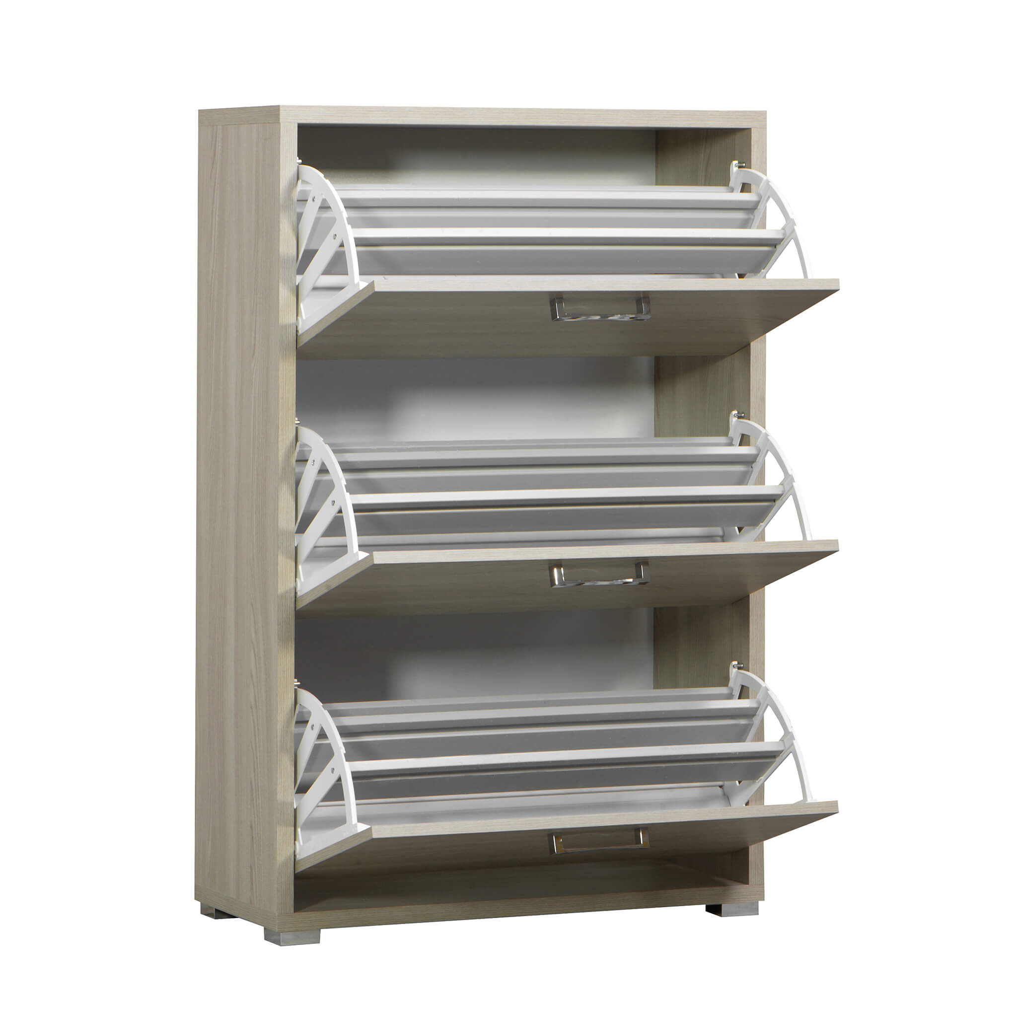 SCARPIERA 3 ANTE A RIBALTA IN COLORE LEGNO DI OLMO 75,3 X 33 X H115,7CM