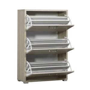 SCARPIERA 3 ANTE A RIBALTA IN COLORE LEGNO DI OLMO 75,3 X 33 X H115,7CM