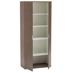 ARMADIO CON 2 ANTE ROVERE GRIGIO 75 X 38 X H174 CM