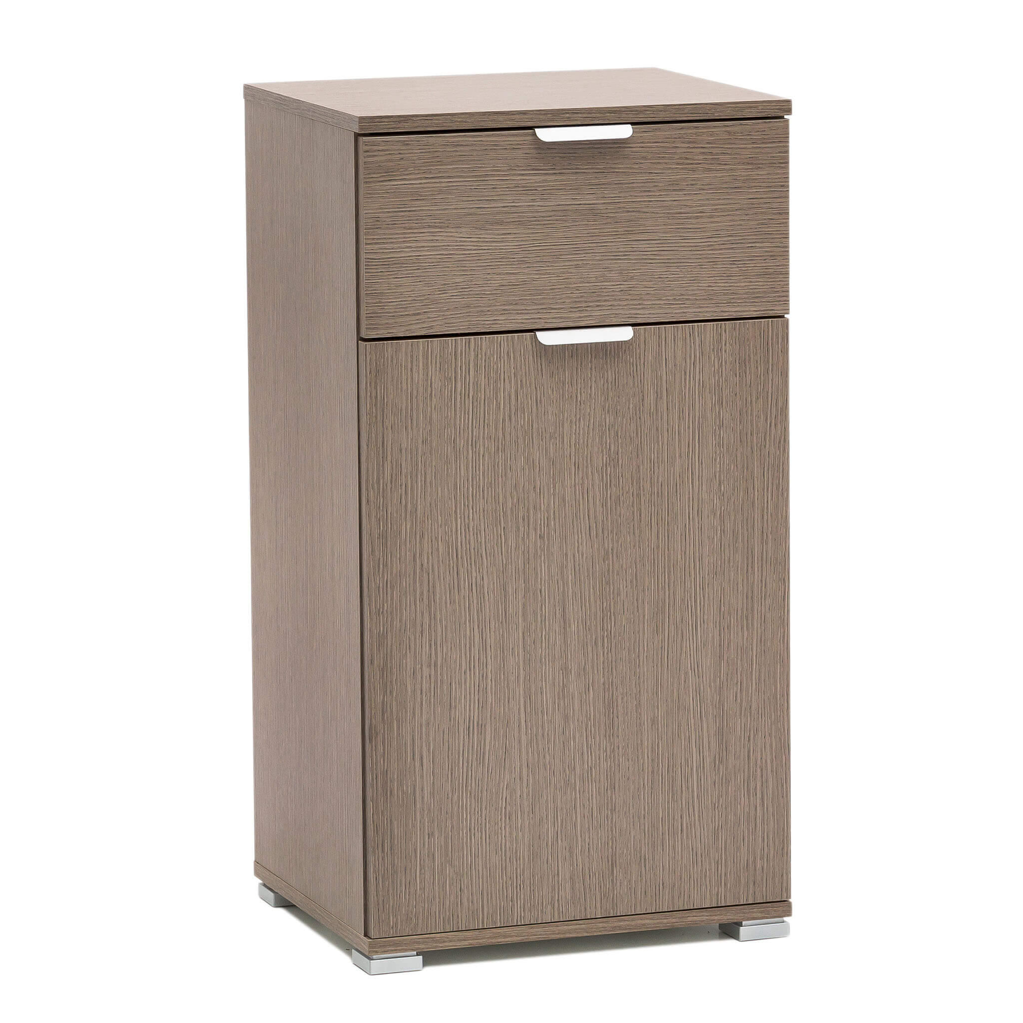 MOBILETTO CON  ANTA E CASSETTO IN ROVERE GRIGIO 45 X 38 X H85 CM