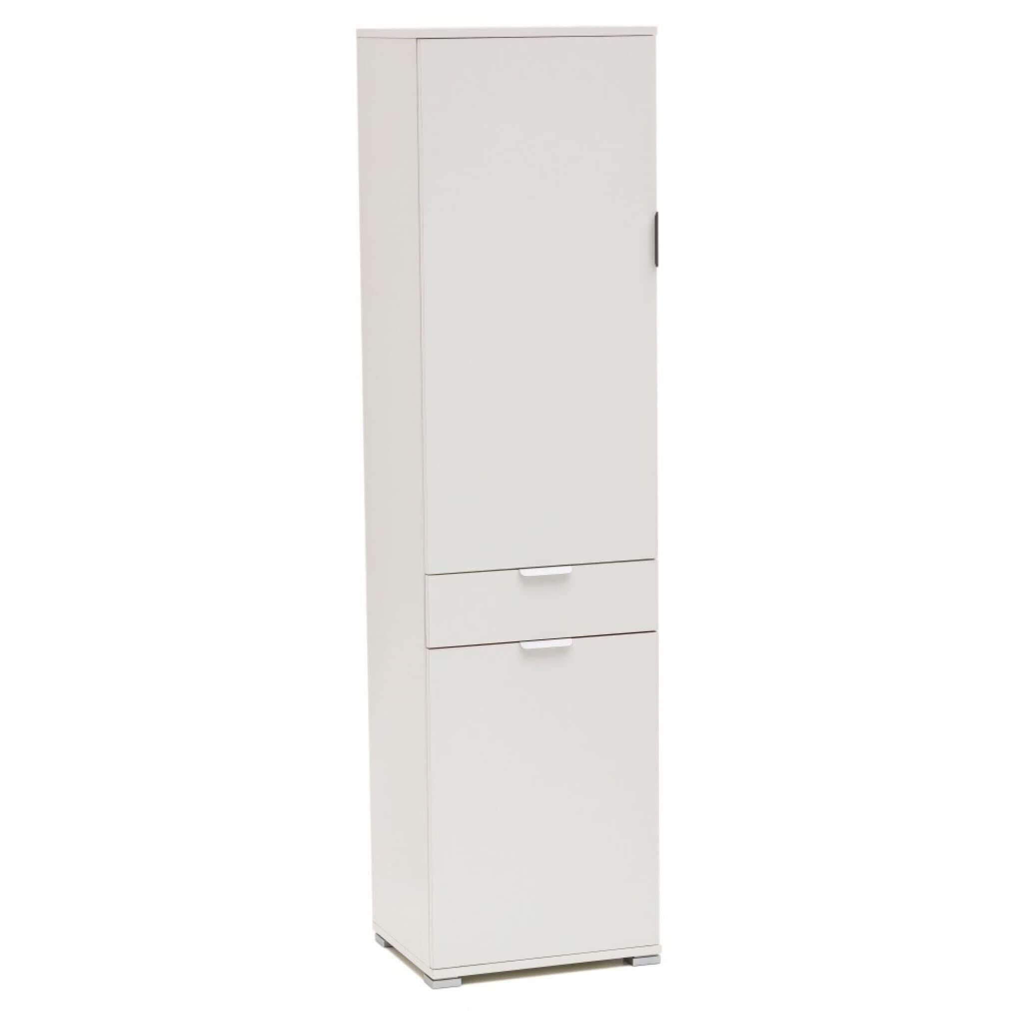 ARMADIO BASIC CON 2 ANTE E 1 CASSETTO BIANCO 45 X 38 X H174 CM