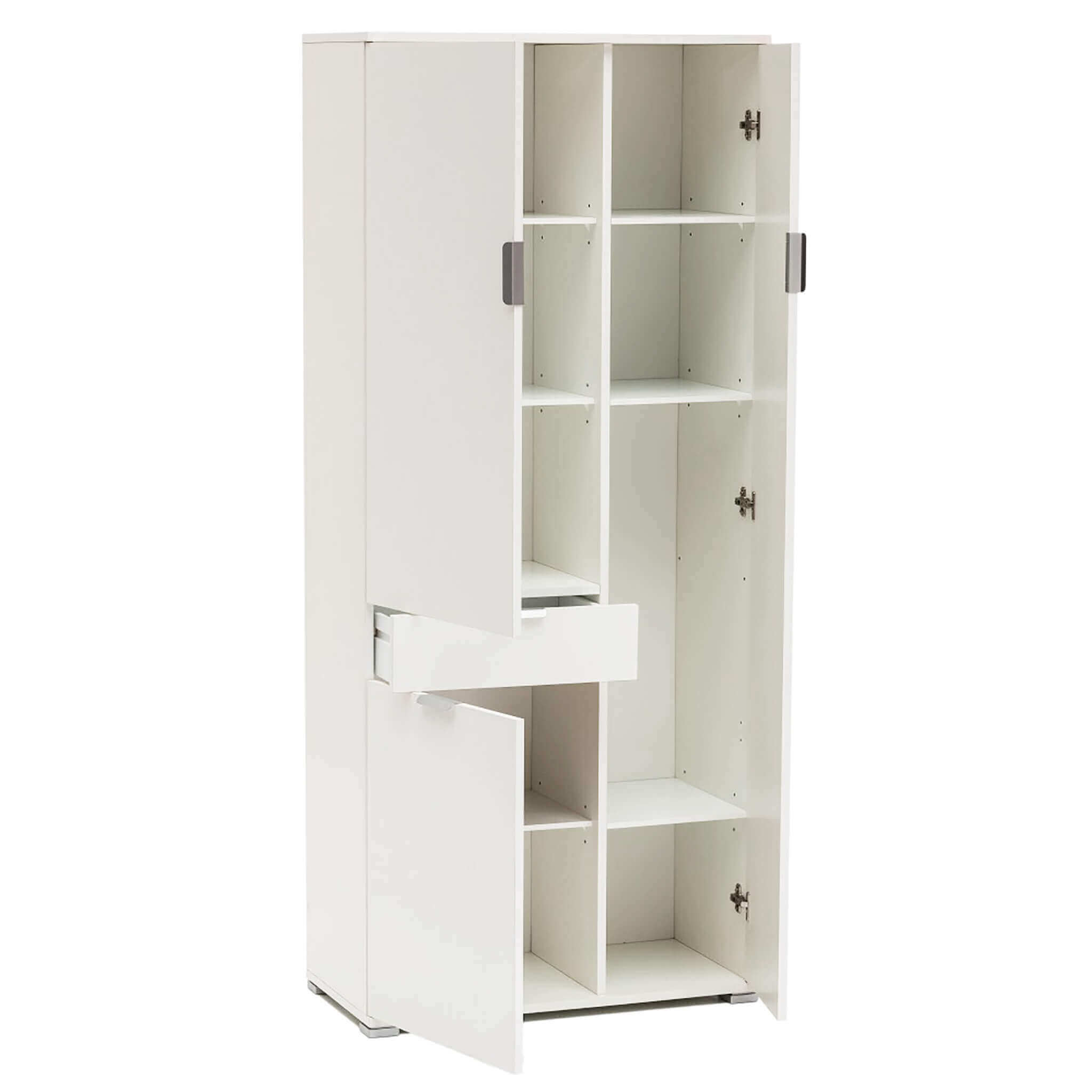 ARMADIO CON 3 ANTE E 1 CASSETTO BIANCO 75 X 38 X H174 CM