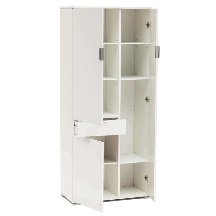 ARMADIO CON 3 ANTE E 1 CASSETTO BIANCO 75 X 38 X H174 CM