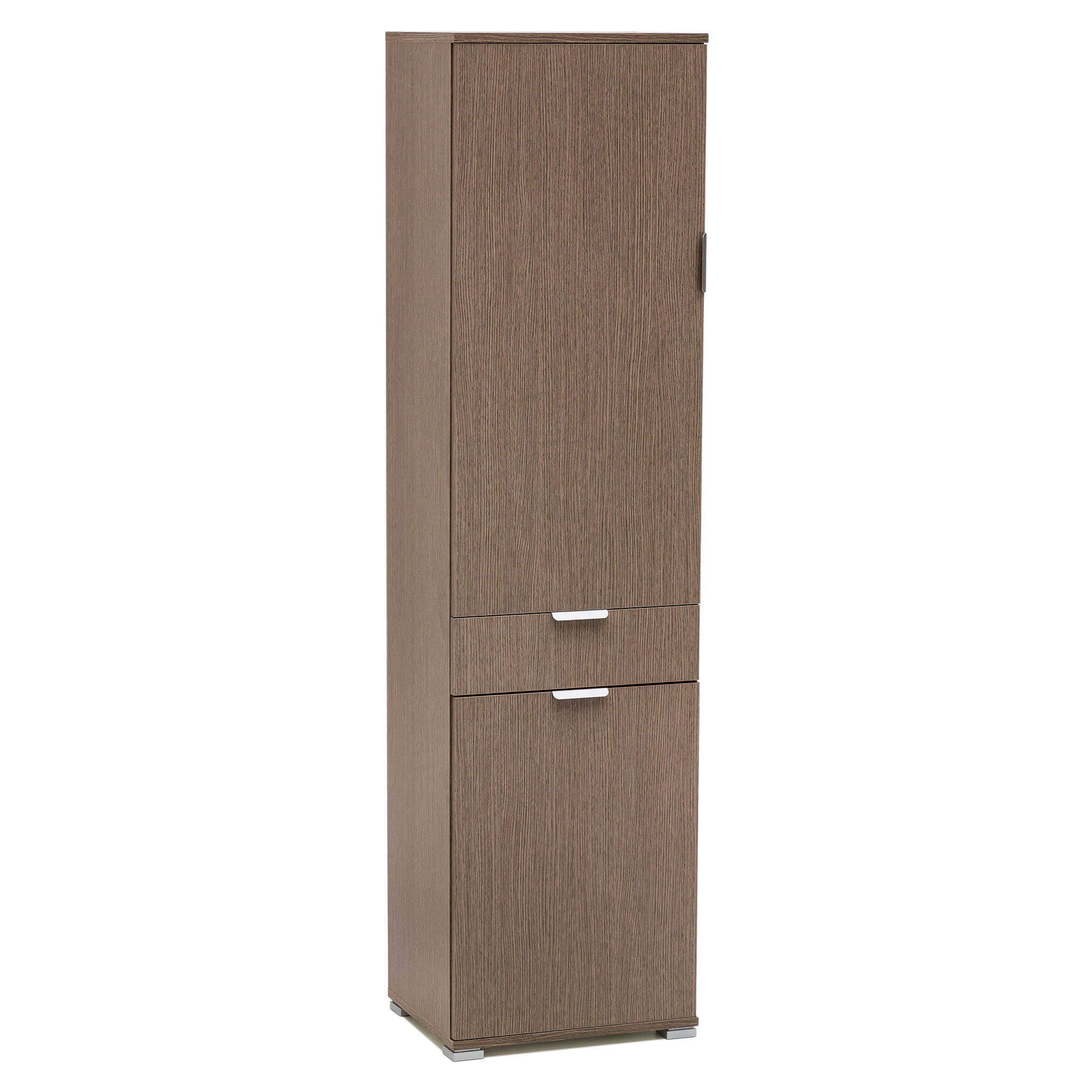 ARMADIO CON 2 ANTE E 1 CASSETTO ROVERE GRIGIO 45 X 38 X H174 CM