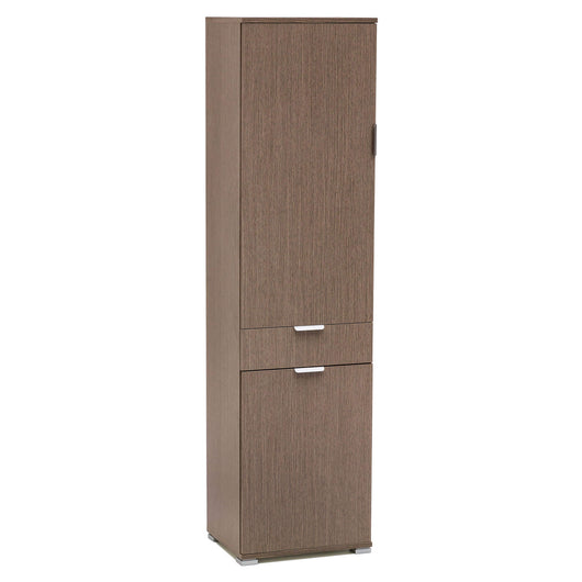 ARMADIO CON 2 ANTE E 1 CASSETTO ROVERE GRIGIO 45 X 38 X H174 CM