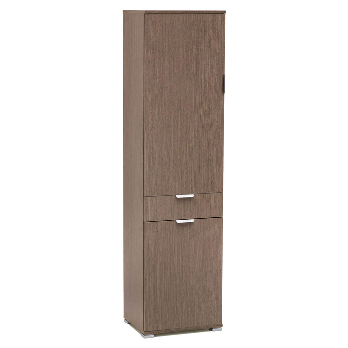 ARMADIO CON 2 ANTE E 1 CASSETTO ROVERE GRIGIO 45 X 38 X H174 CM