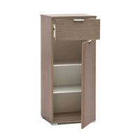 MOBILE ALTO CON ANTA E CASSETTO ROVERE GRIGIO 45 X 38 X H103 CM