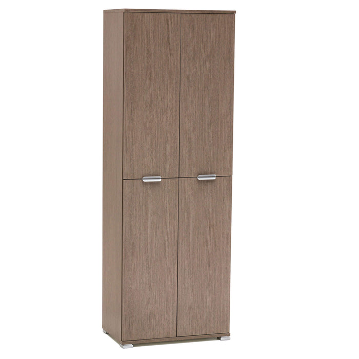 ARMADIO CON 4 ANTE ROVERE GRIGIO 60 X 38 X H174 CM
