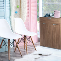 MOBILETTO CON 2 ANTE E CASSETTO TINTA NOCE 75 X 38 X H112 CM