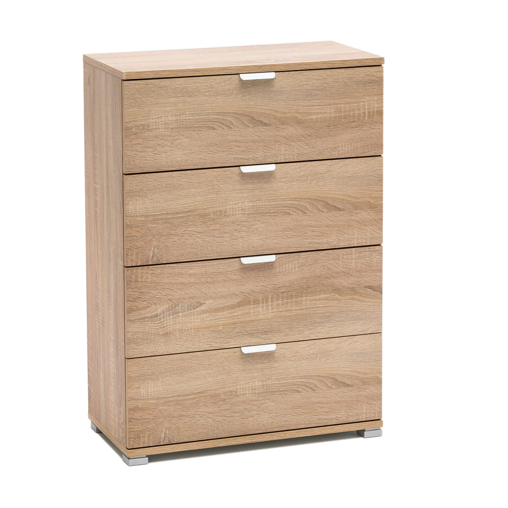 CASSETTIERA BASIC CON 4 CASSETTI IN LEGNO NATURALE 60 X 38 X H 85 CM