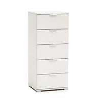 MOBILETTO CON 5 CASSETTI IN COLORE BIANCO 45 X 38 X H103 CM