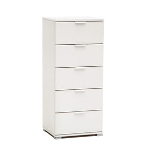 MOBILETTO CON 5 CASSETTI IN COLORE BIANCO 45 X 38 X H103 CM