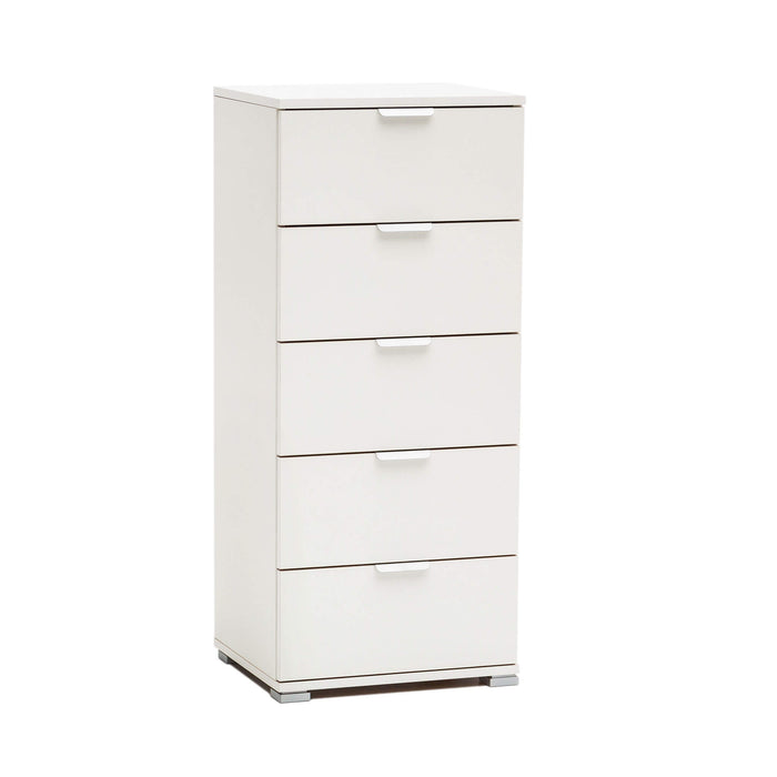 MOBILETTO CON 5 CASSETTI IN COLORE BIANCO 45 X 38 X H103 CM