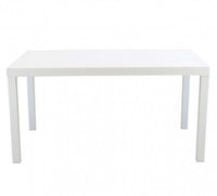 TAVOLO HOUSTON IN RESINA DA ESTERNO 150 X 90 X H74 CM COLORE BIANCO