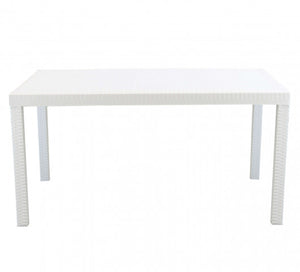 TAVOLO HOUSTON IN RESINA DA ESTERNO 150 X 90 X H74 CM COLORE BIANCO