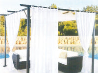 TENDA VELO PER GAZEBO 150 X 280 CM BIANCA CON RIGHE VELATE
