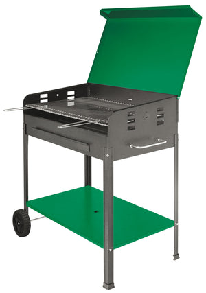 BARBECUE A CARBONE CON PIANO DI APPOGGIO 80 X 50 X H 95 CM