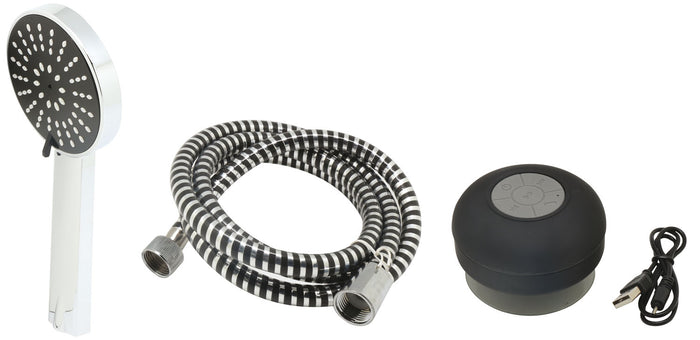 BRIXO KIT DOCCIA MUSIC CON CASSA BLUETOOTH SHOWER CROMO