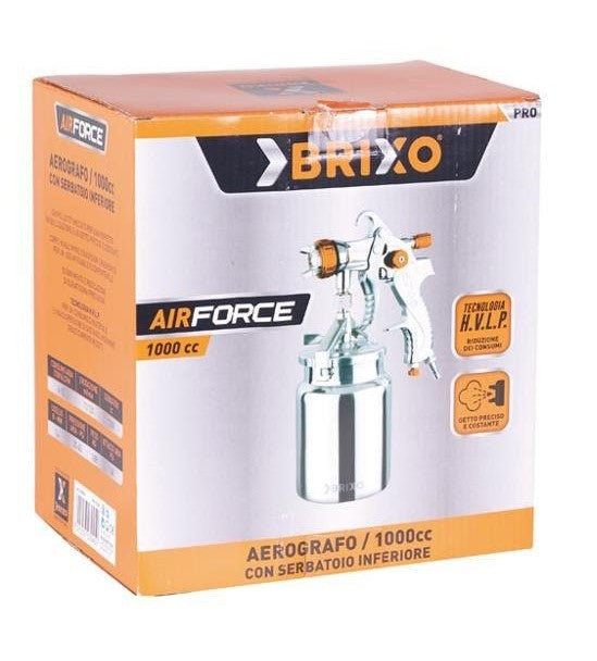 AEROGRAFO BRIXO INFERIORI AIRFORCE SERBATOIO 1000 CC CORPO IN ALLUMINIO