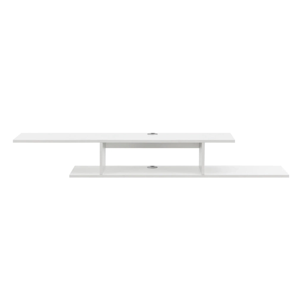Scaffale dal design senza tempo per soggiorno/camera da letto mobiletto porta TV da parete 21 x 150 x 25 cm bianco 03_0011273