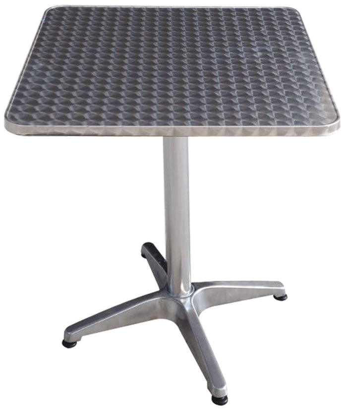 ALU SQUARE TAVOLO BAR IN ALLUMINIO 60 X  60 X H 70 CM