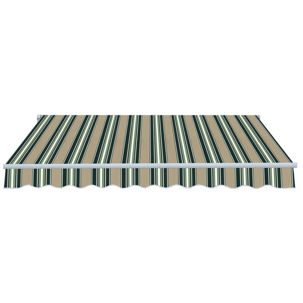 TENDA DA SOLE COMPLETA DI BRACCI 295 X 250 CM VERDE/BEIGE