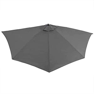 OMBRELLONE MEZZALUNA DA MURO IN ALLUMINIO COLORE GRIGIO 300 X 150 X H 250 CM
