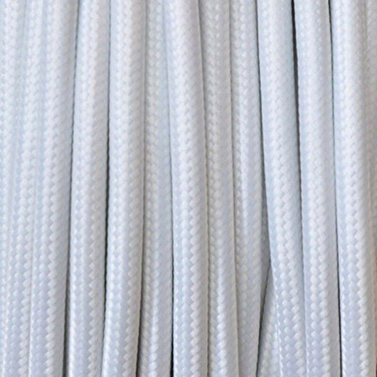 CAVO ELETTRICO TONDO RIVESTITO IN TESSUTO BIANCO H03V - 2 X 0,75 MT 10 25351