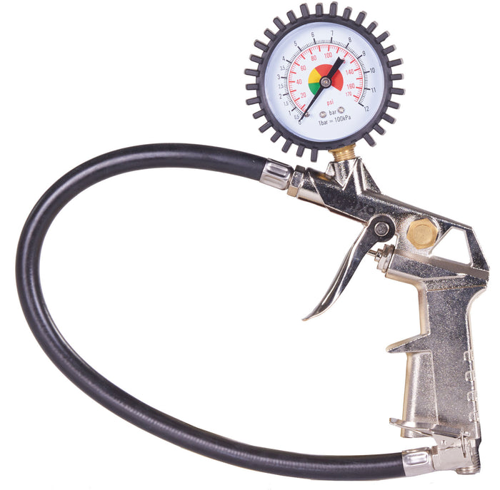 BRIXO PISTOLA GONFIAGGIO ARIA COMPRESSA CON MANOMETRO TUBO 500 MM