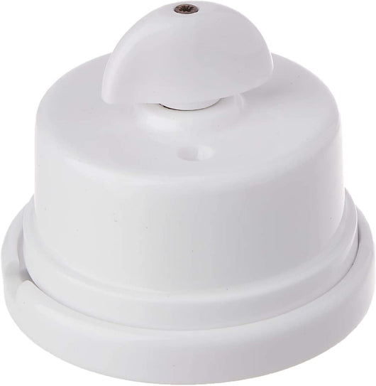 INTERRUTTORE ROTATIVO PER IMPIANTI A VISTA BIANCO