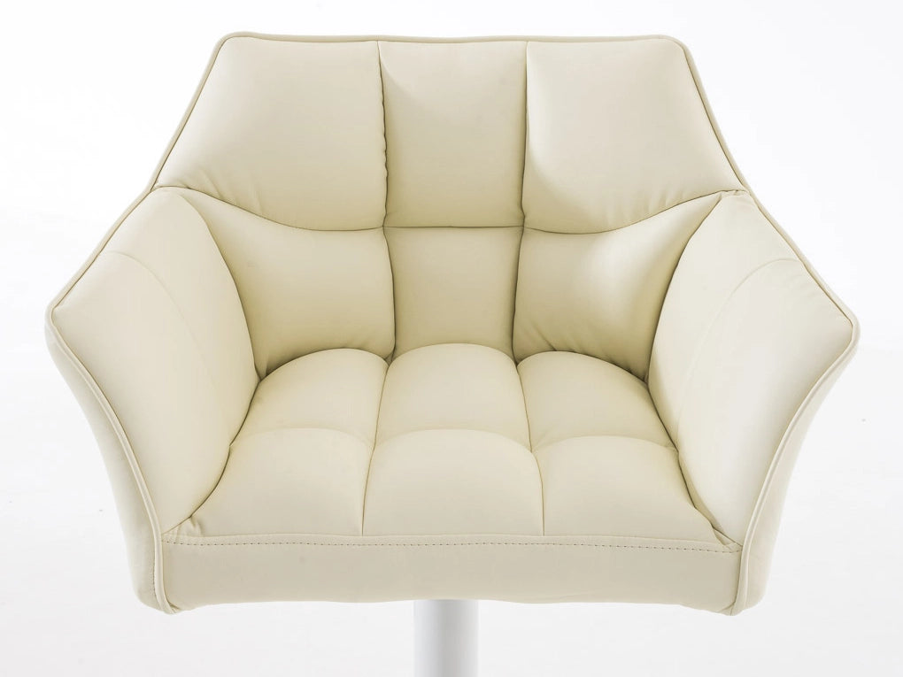 Set 2 sgabelli bar Damaso ecopelle bianco 4