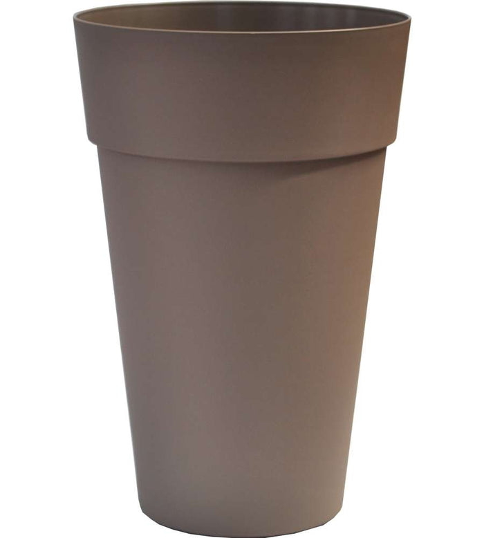 HOUSTON VASO IN RESINA COLORE TORTORA 35 X H 50 CM