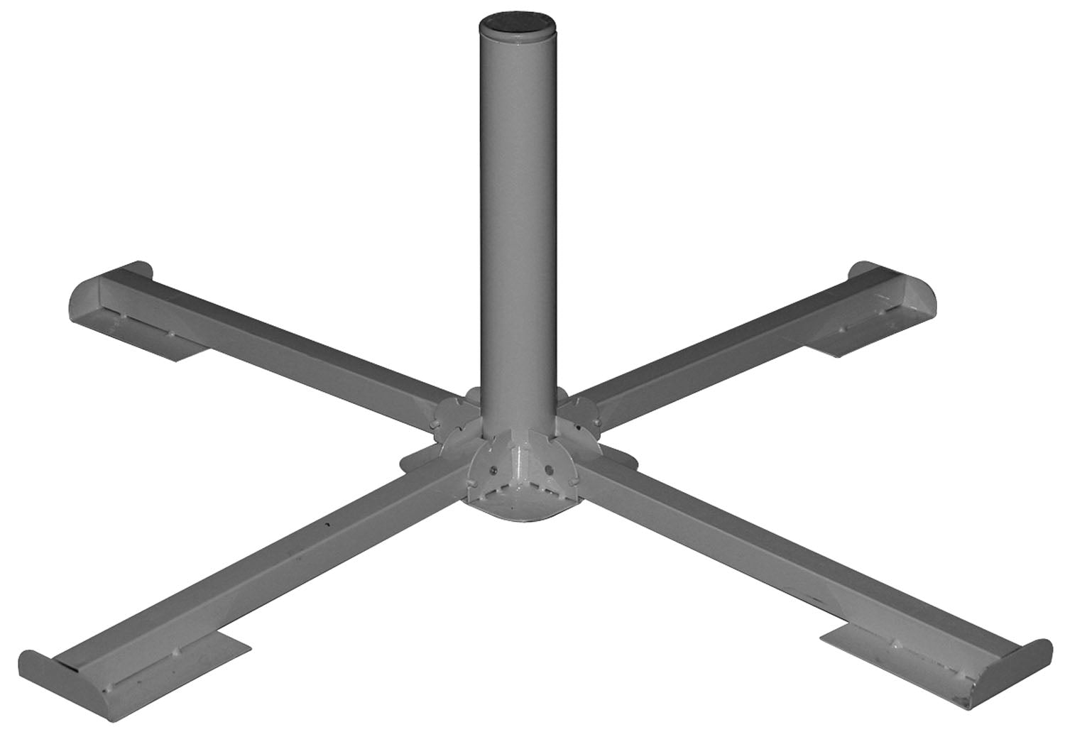 BASE A CROCE IN ACCIAIO PER OMBRELLONI 100 X 100 CM FORO D.50 MM