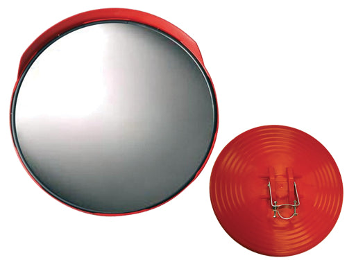 SPECCHIO STRADALE PARABOLICO CON VISIERA 80 CM