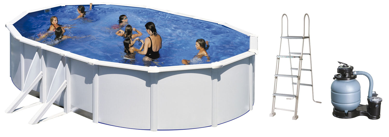 PISCINA OVALE GRE FIDJI CON FILTRO A SABBIA 500 X 300 X H120 CM