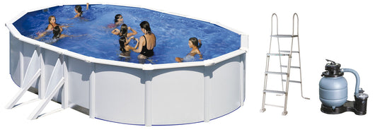 PISCINA OVALE GRE FIDJI CON FILTRO A SABBIA 500 X 300 X H120 CM