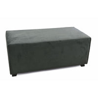 PANCA IN VELLUTO CON PIEDINI 100X48X44CM COLORE GRIGIO SCURO ANTRACITE